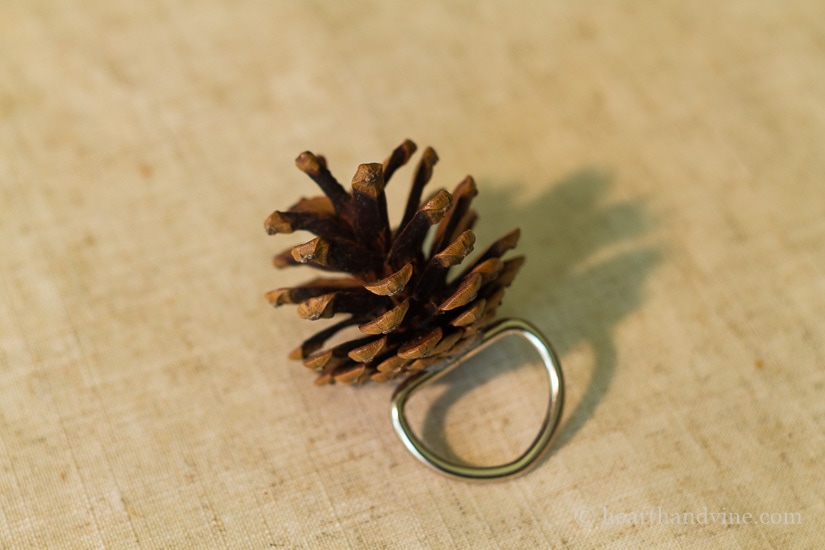 Pine cone napkin ring