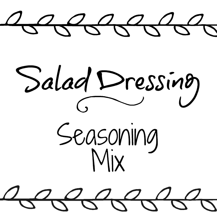 Salad dressing seasoning mix front label