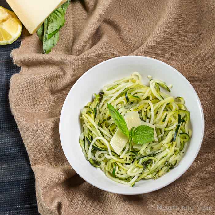 Lemon Parmesan zoodles