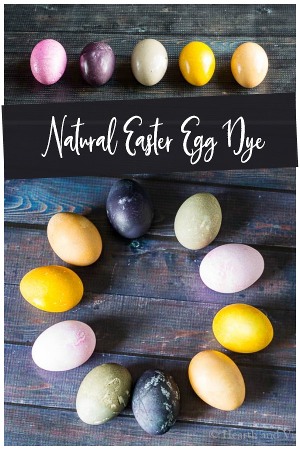 Natural Easter eggs dyed