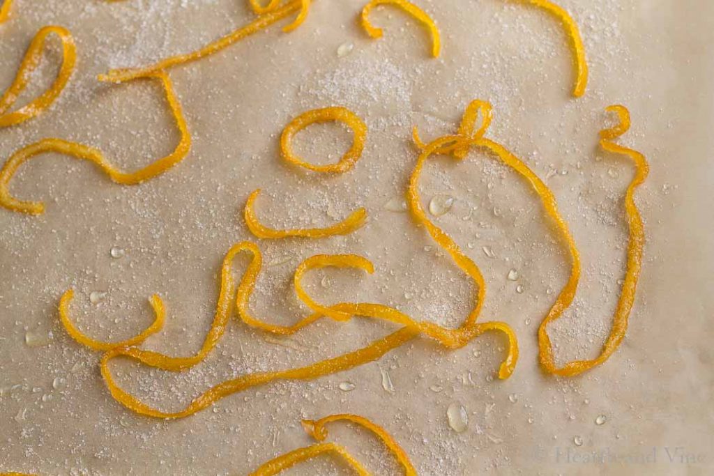 Candied meyer lemon peel