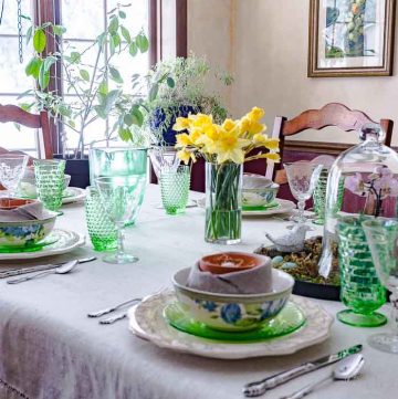 Spring tablescape for Easter