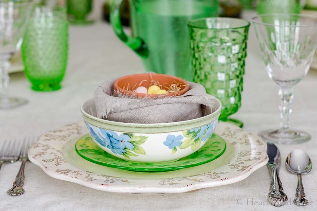 Spring tablescapes place setting