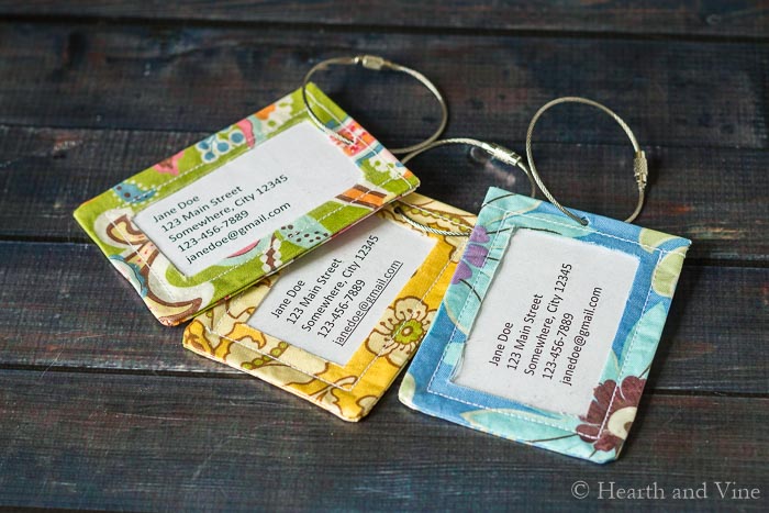 Handmade store luggage tags