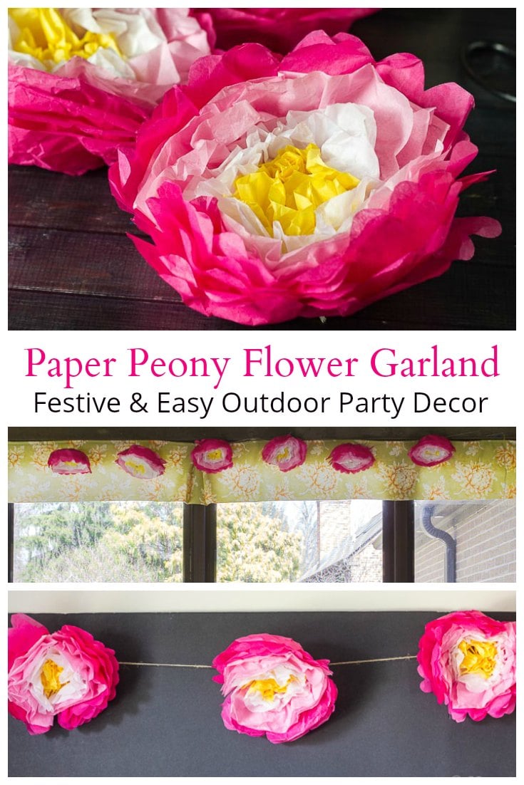 Paper Flower Garland For Festive Colorful Party Decor