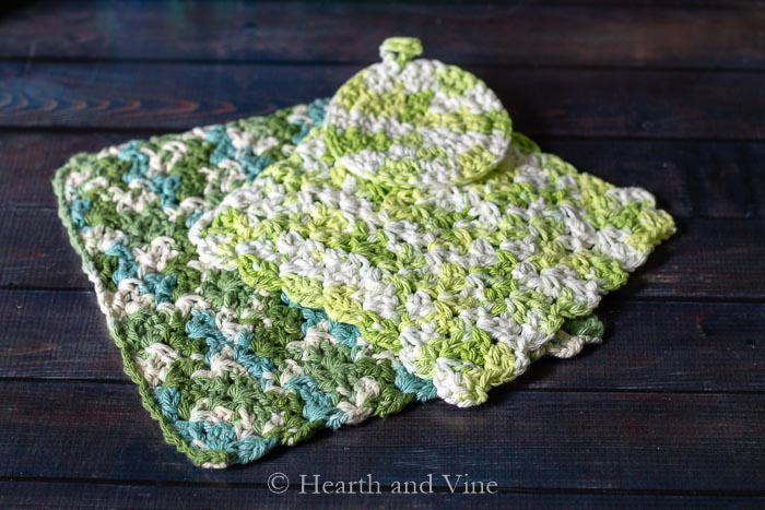 Crochet washcloths and face pads