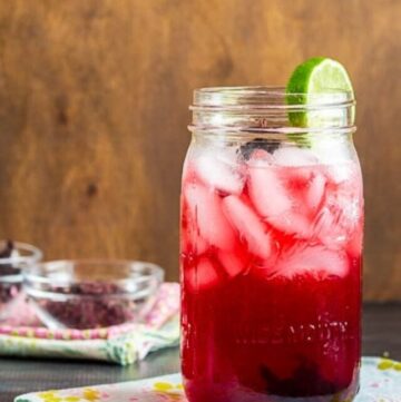 Margarita with hibiscus syrup
