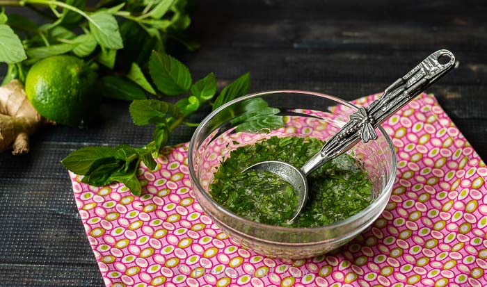 Ginger lime mint dressing