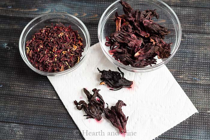 Dried hibiscus flowers