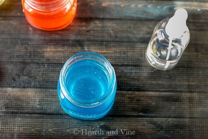 Blue gel air freshener bubbles