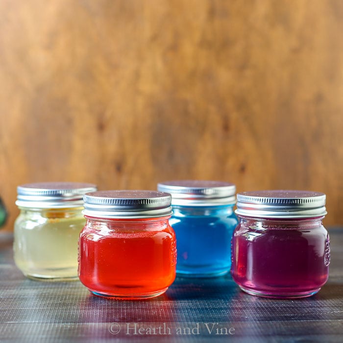 Four homemade gel air fresheners