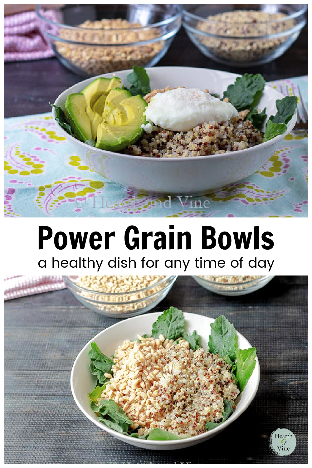 Power Grain Bowls - Great for Breakfast, Lunch or Dinner