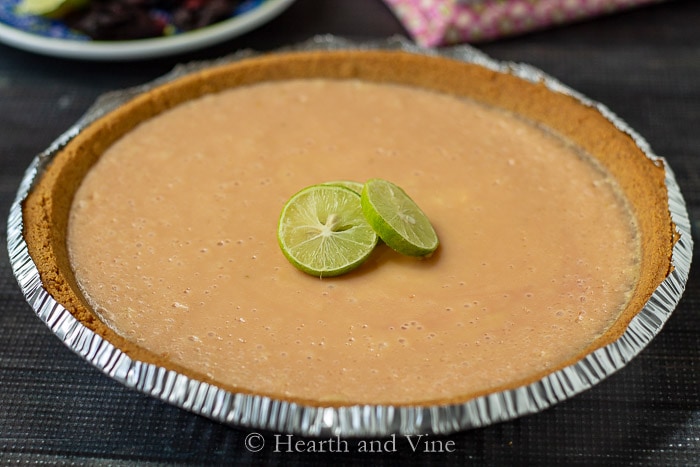 Key lime hibiscus custard