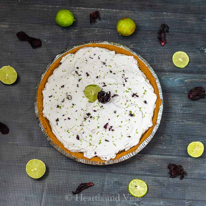 Key lime hibiscus tart