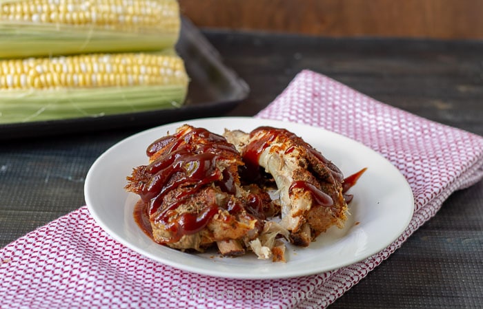 Barbecued slow cooker ribs