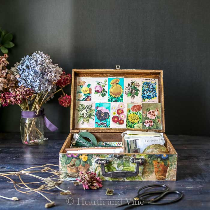 Seed Storage Box from a Wooden Salt Box