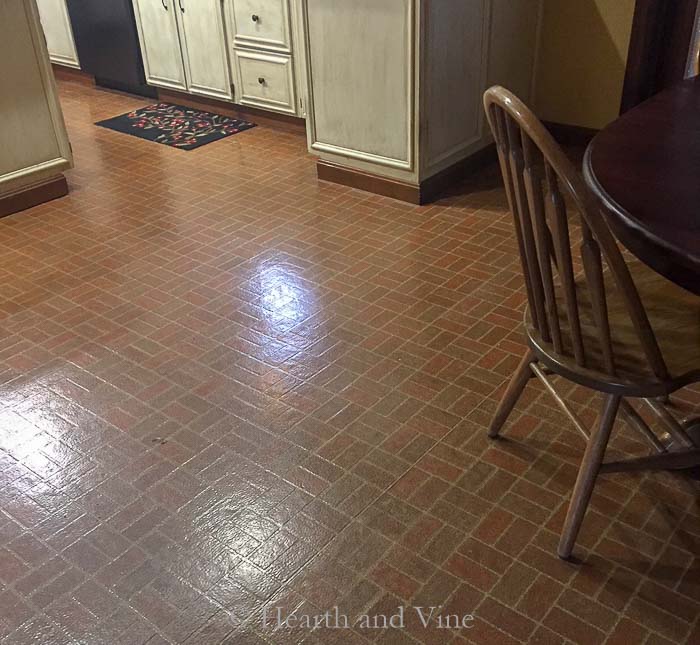 Old linoleum flooring