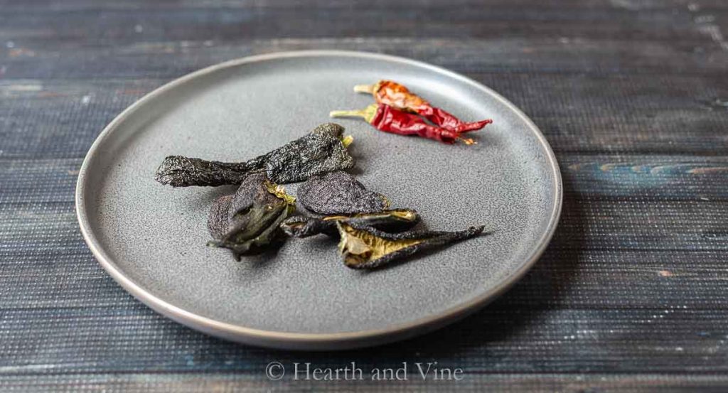 Dried poblanos