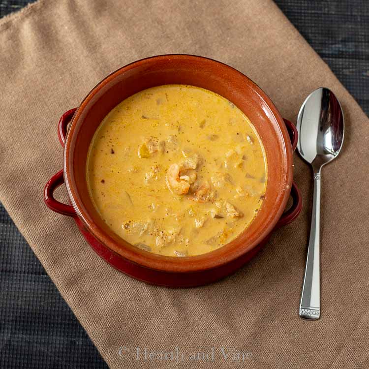 Shrimp and crab amaranth soup