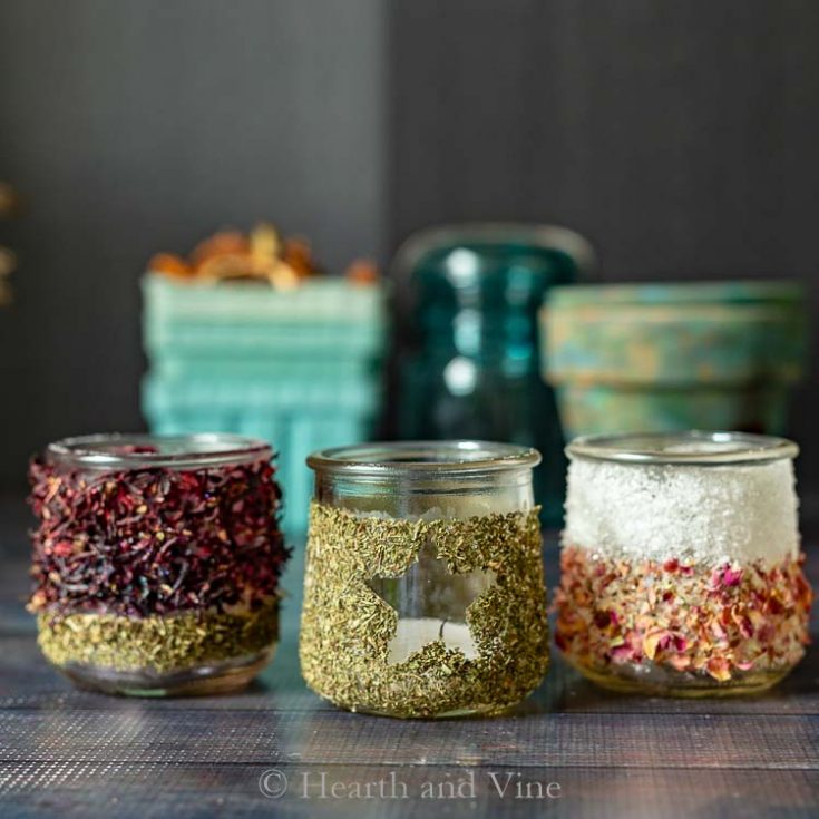 Flower & Herb Candle Holder Easy Handmade Christmas Gifts Hearth