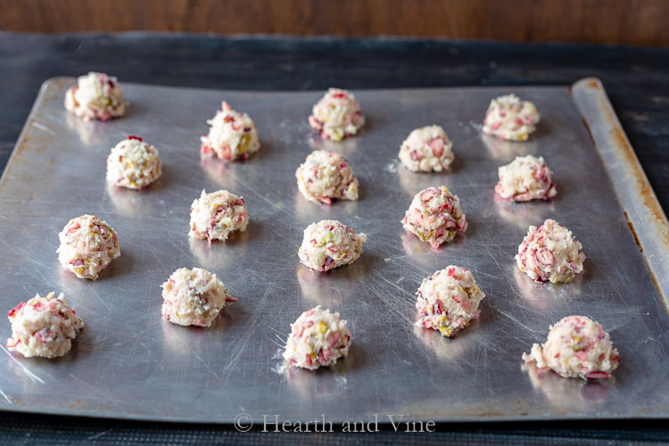 Fresh cranberry pistachio cookie dough