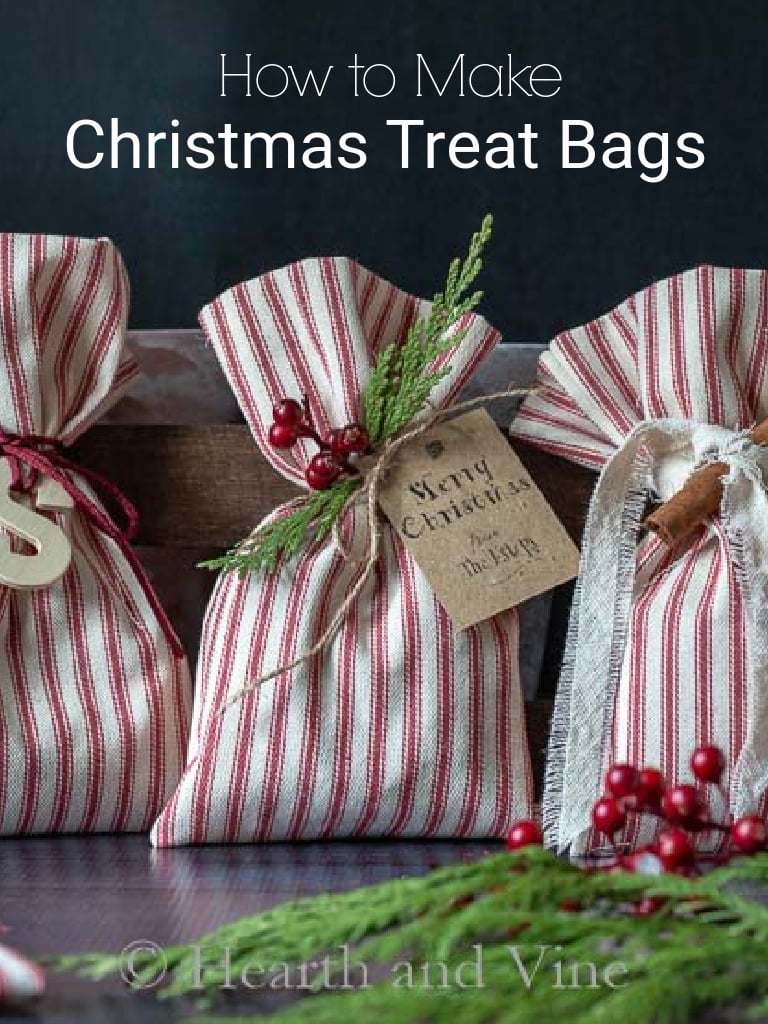 DIY Christmas Treat Bags - To Hold Goodies and Gifts