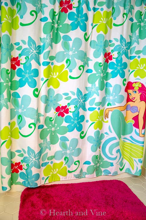 Little mermaid shower curtain