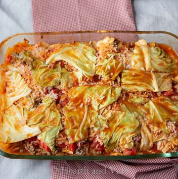 Stuffed cabbage casserole