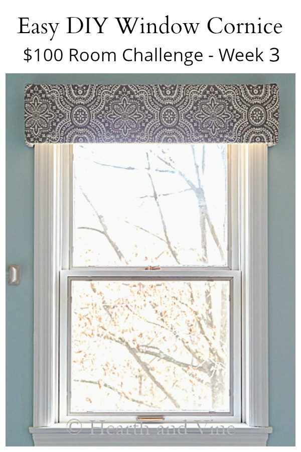 DIY window cornice