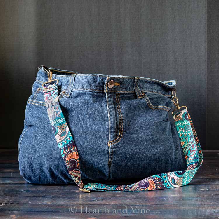 blue jean bags