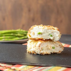 Asparagus and cheese stuffed chicken breast