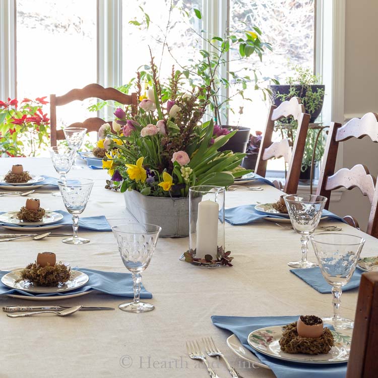 SIMPLE DIY MOSS BOWL  SPRING DINING TABLE DECOR 