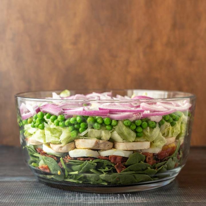 7 layer salad side view