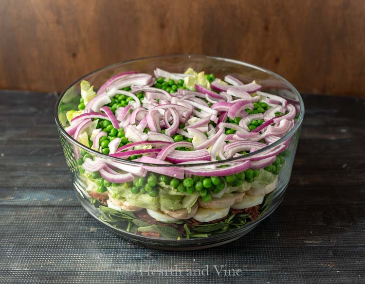 7 layer salad from the top