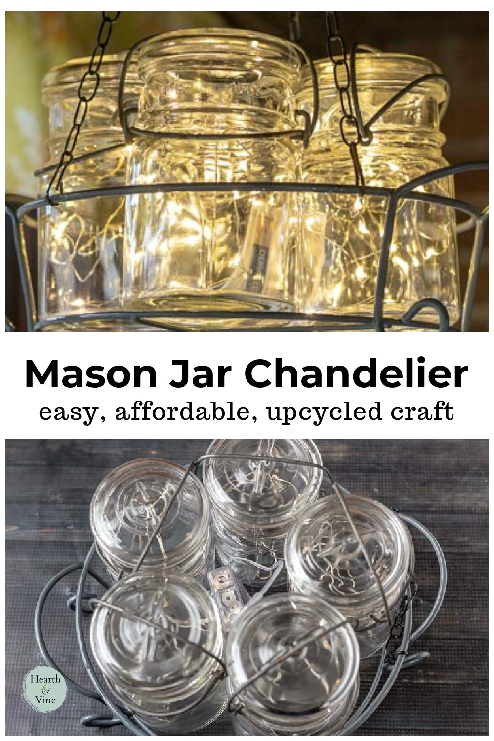 DIY Mason Jar Chandelier from Thrift Store Finds Hearth and Vine