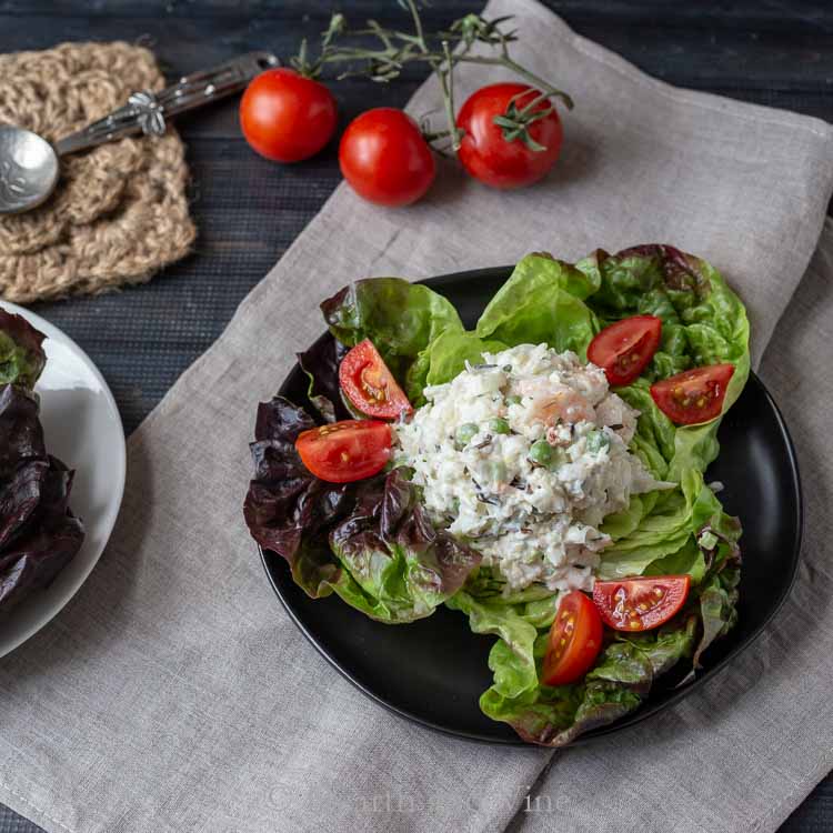 Wild rice seafood salad