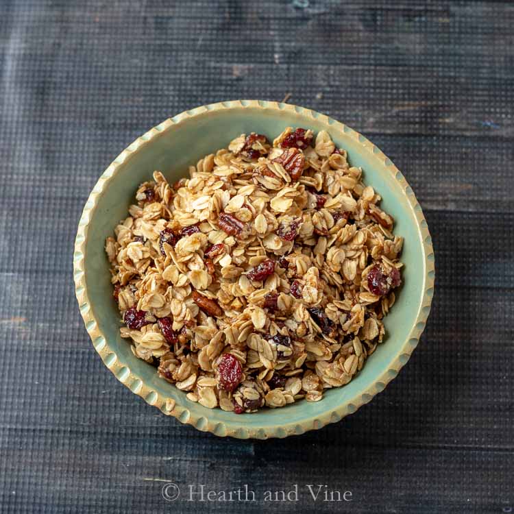 bolwl of homemade granola