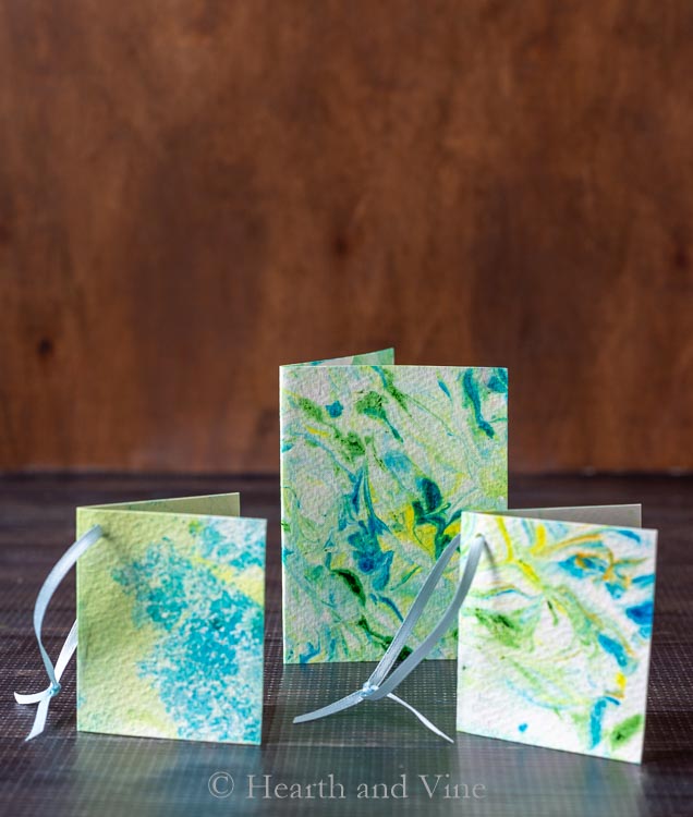 Marbled paper gift tags