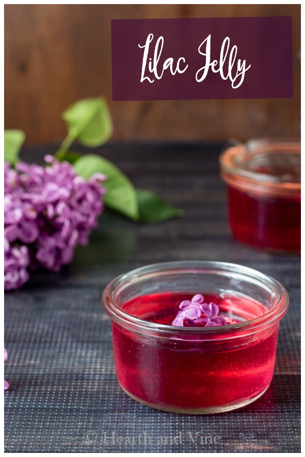 Spring lilac jelly in jars