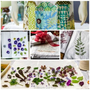 Tea towel crafts collage