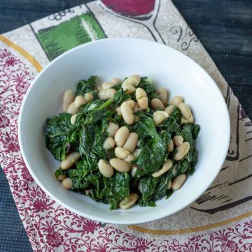 Bowl of beans and greens