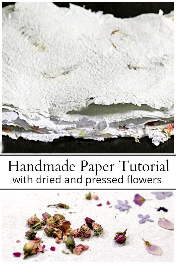 Handmade Paper with Pressed Flowers from Your Own Backyard