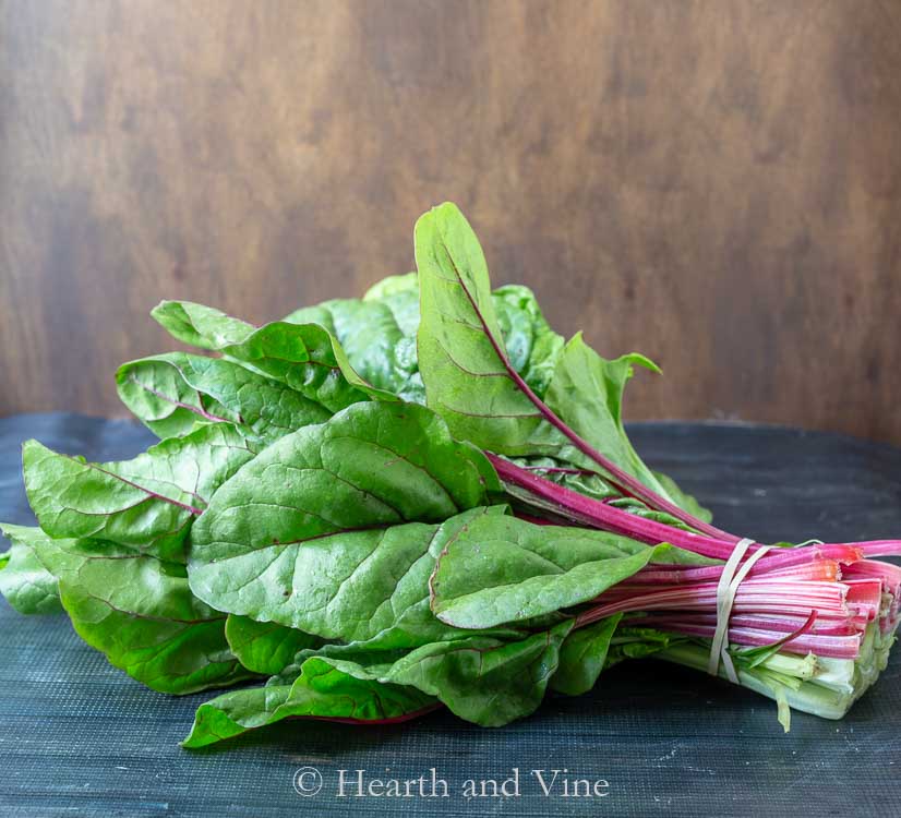 Bunch of red swiss chard