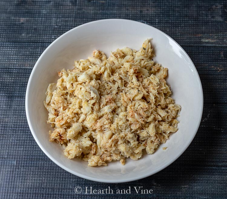 Bowl of lump crabmeat