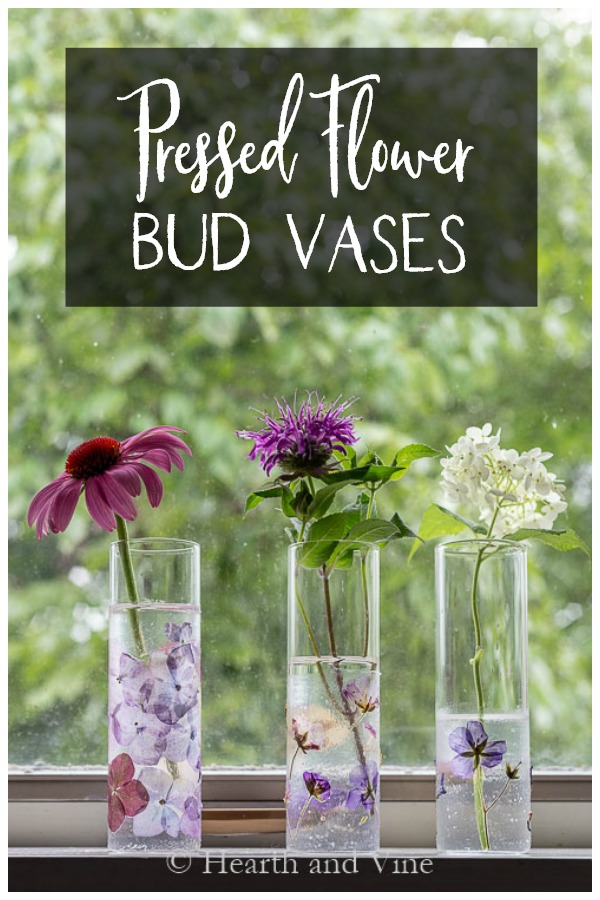pressed flower bud vases