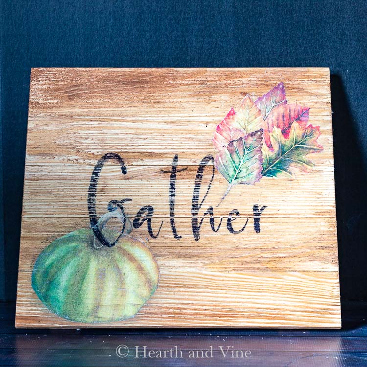 Gather Wood Sign