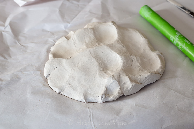 Kneading air dry clay