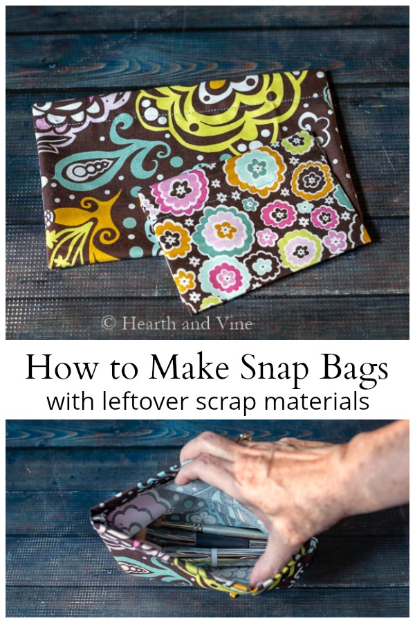 Snap Bag Simple Tutorial for Makeup Brushes and More Hearth and Vine