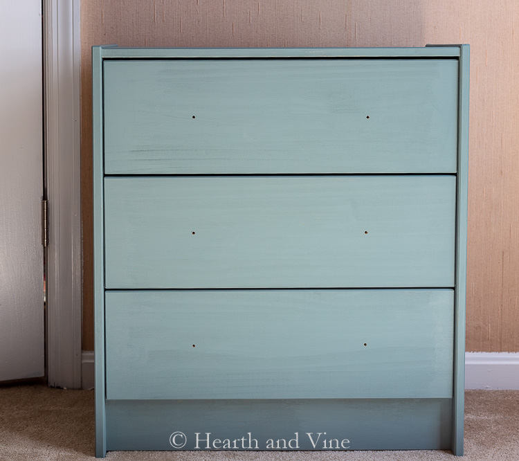 Basic 3 drawer dresser painted blue