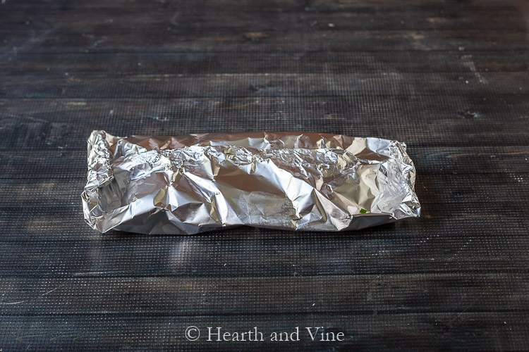 Salmon foil packet ready for the grill